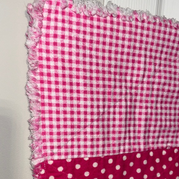 Handmade pink Patchwork Rag Quilt - Picture 10 of 10